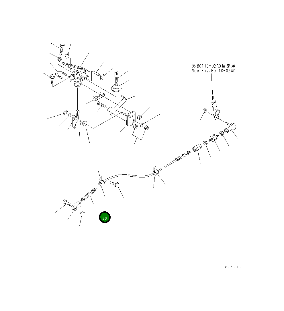 Кабель 426-43-11133 Komatsu