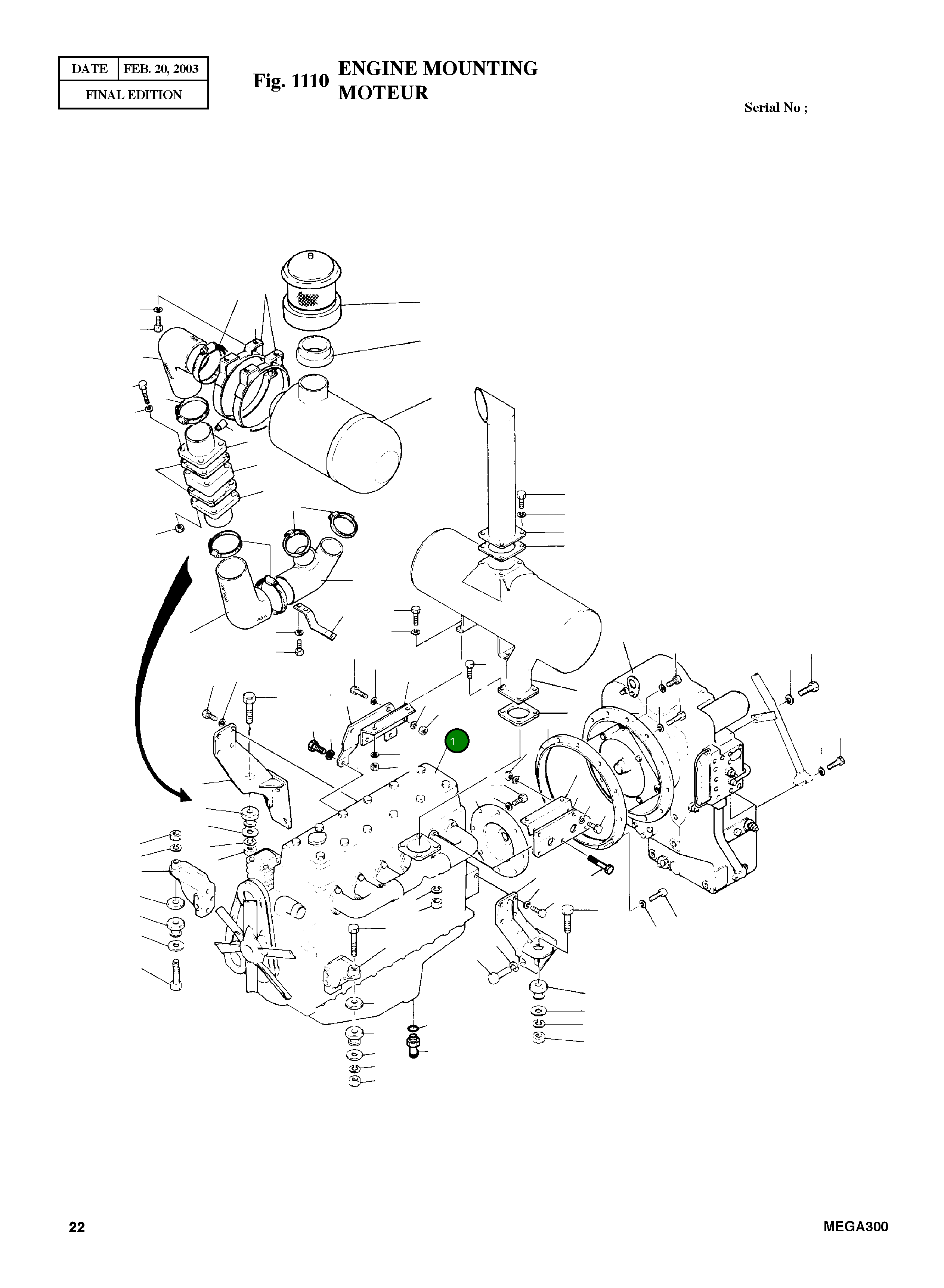 Двигатель 4201-9027B Komatsu