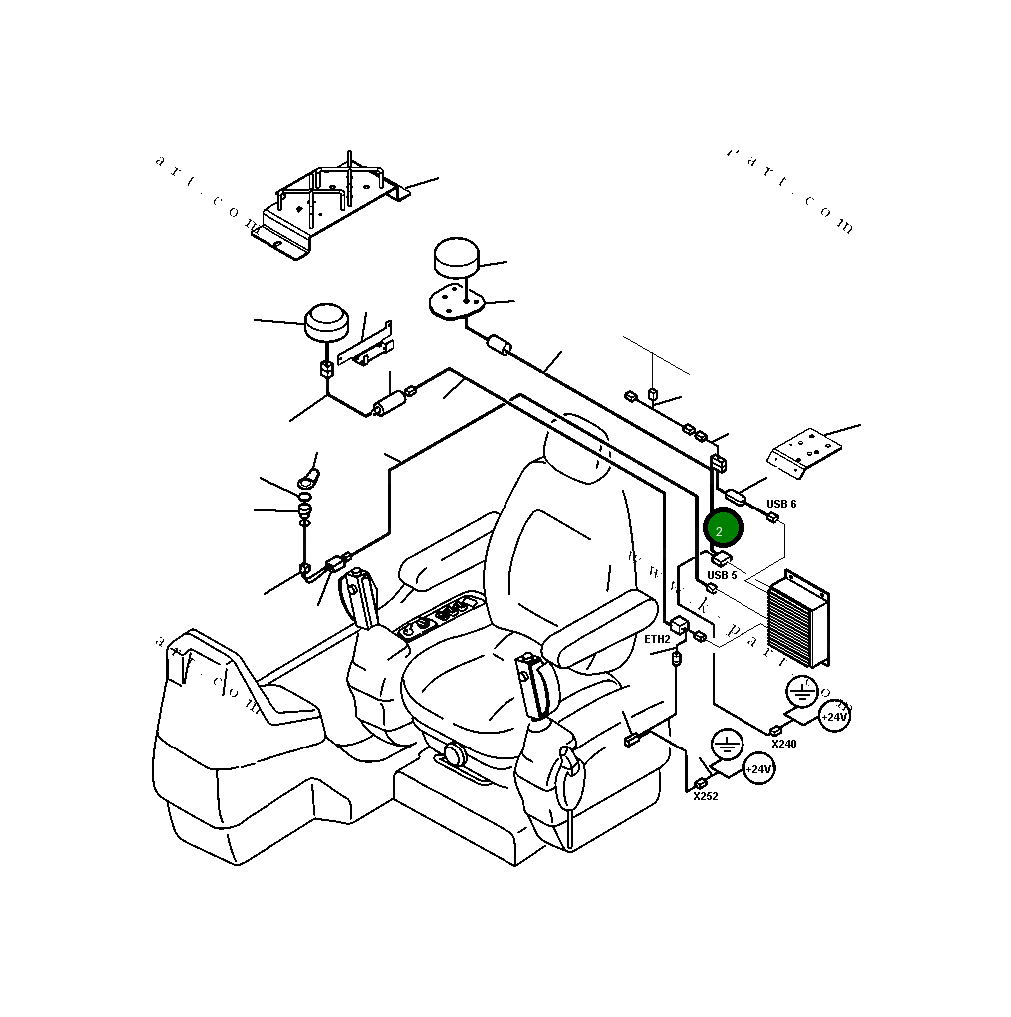 Кабель FZ5215761 Komatsu