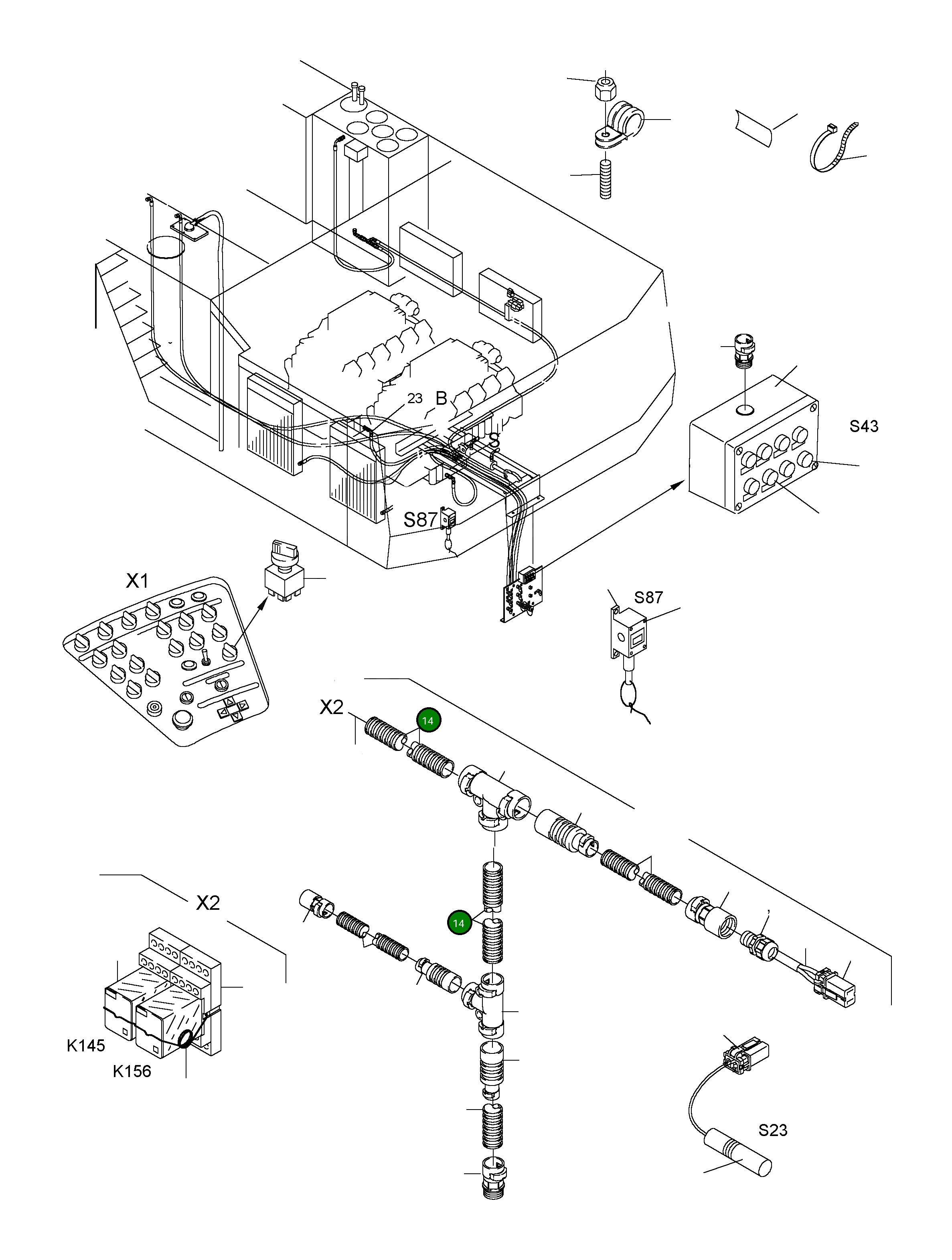 Защитный шланг кабеля DN 17 907 179 40 Komatsu