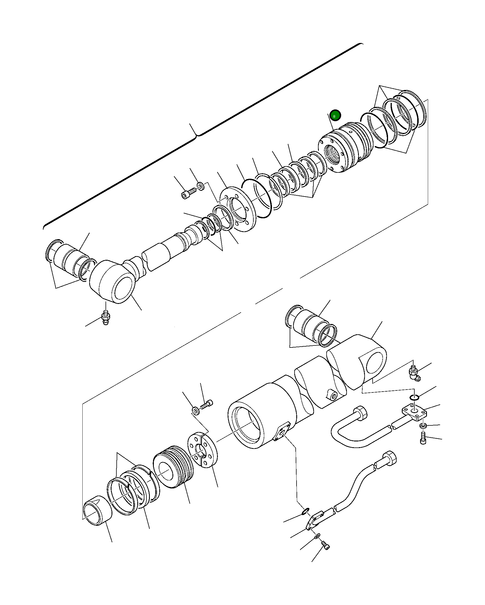 Головка блока цилиндров 21D-61-11150 Komatsu