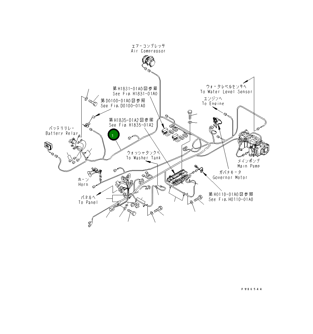 Жгут проводов 209-06-76170 Komatsu