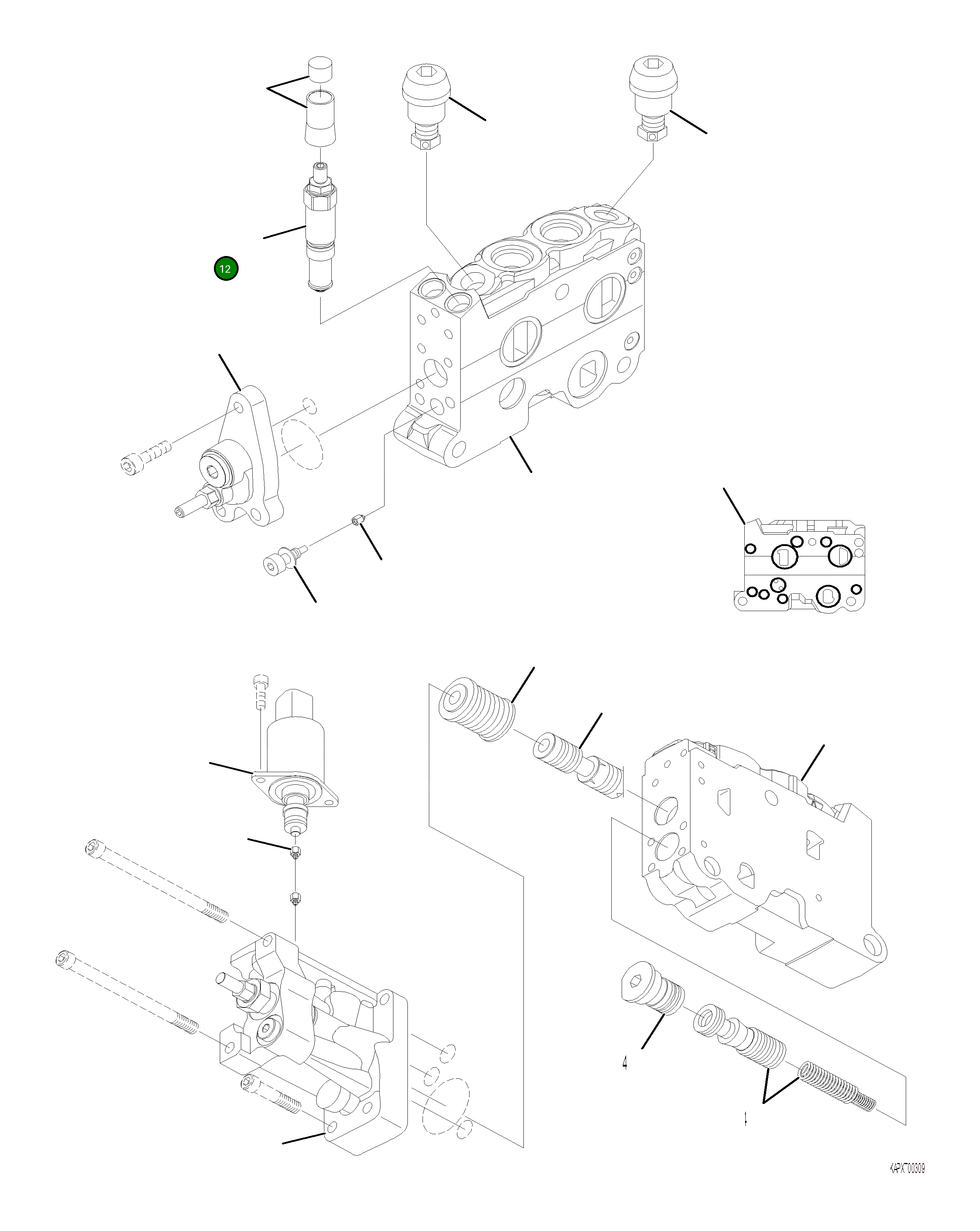 Золотник 28172KF Komatsu