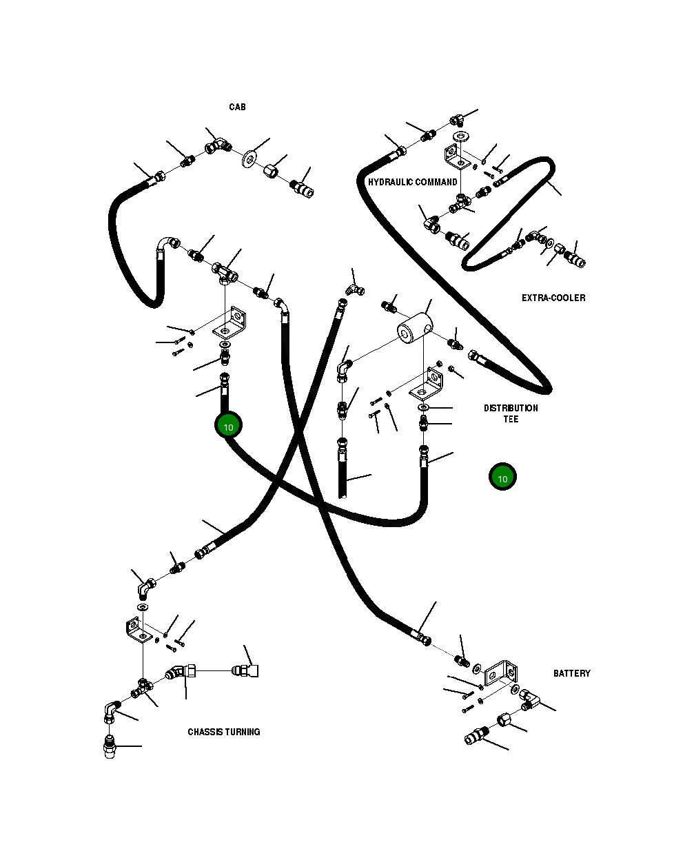 Гидравлический шланг 20Y-968-B560 Komatsu