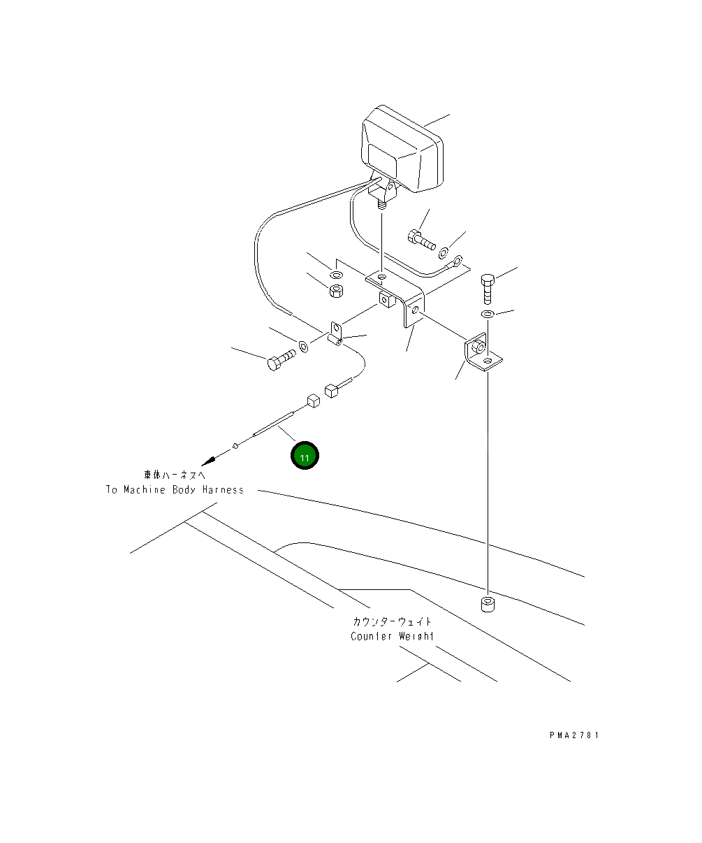 Жгут проводов 203-06-61770 Komatsu