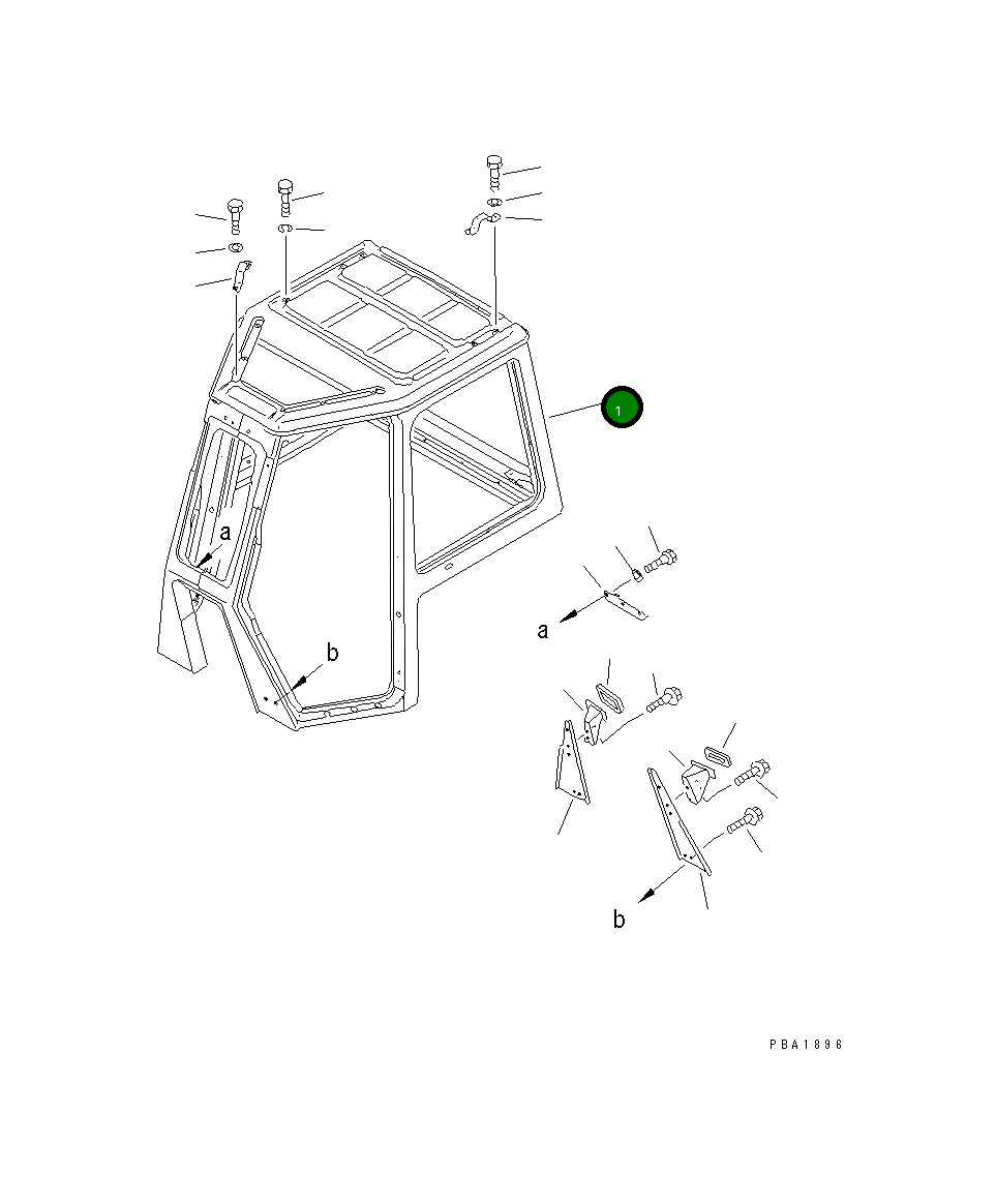 Кабина 14X-911-1111 Komatsu