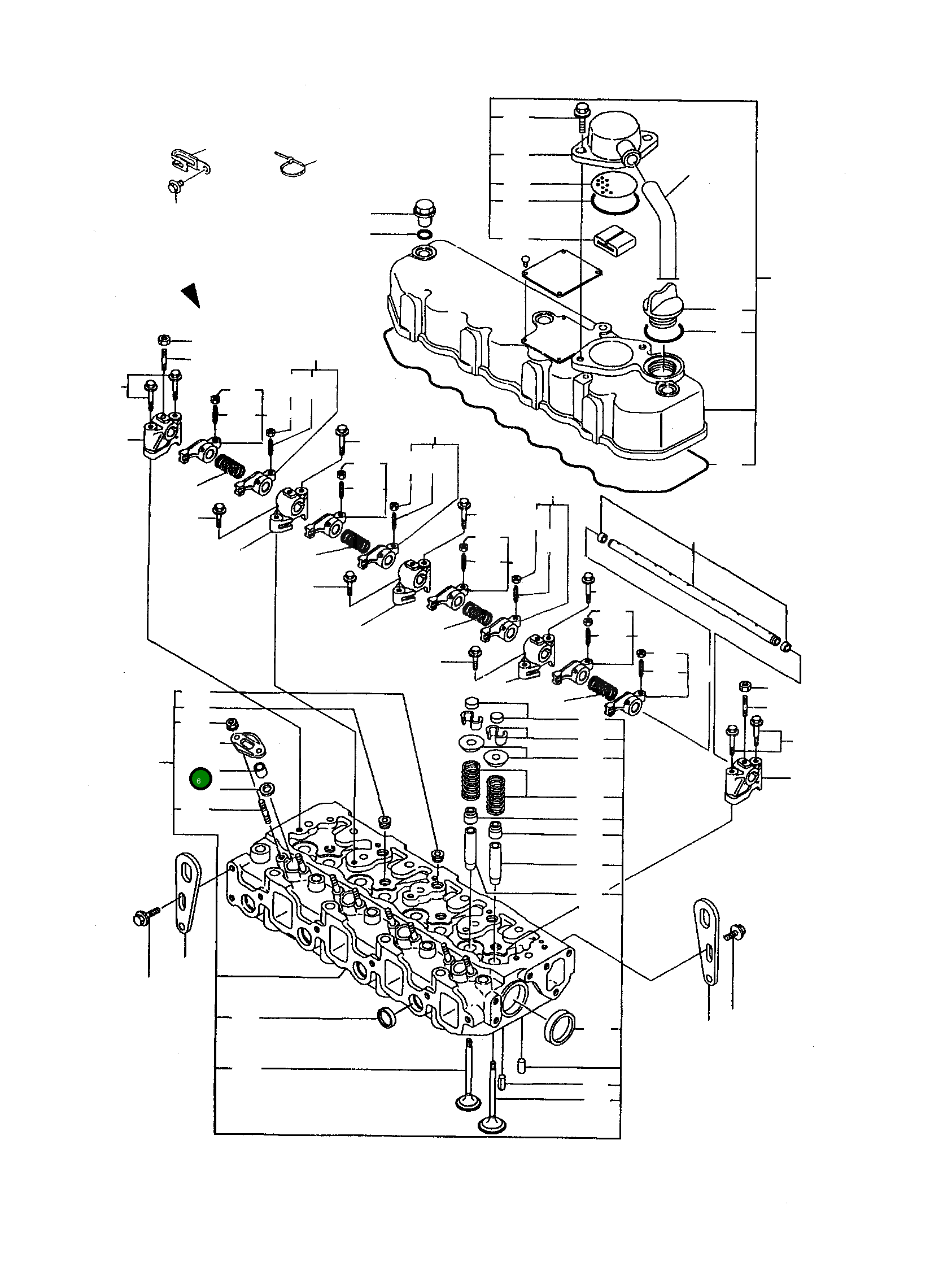 Головка блока цилиндров YMR000576 Komatsu