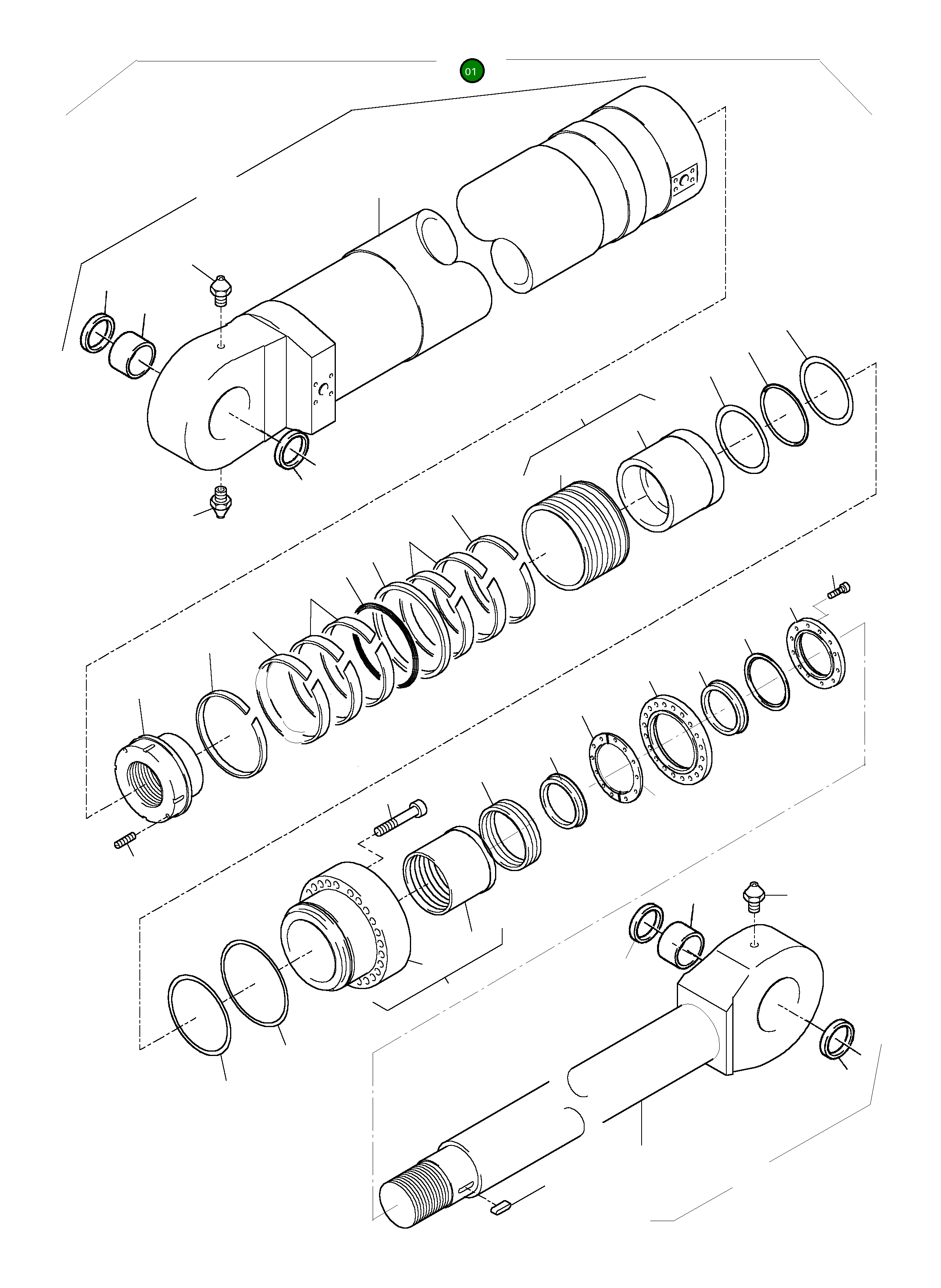Гидроцилиндр 913 915 40 Komatsu