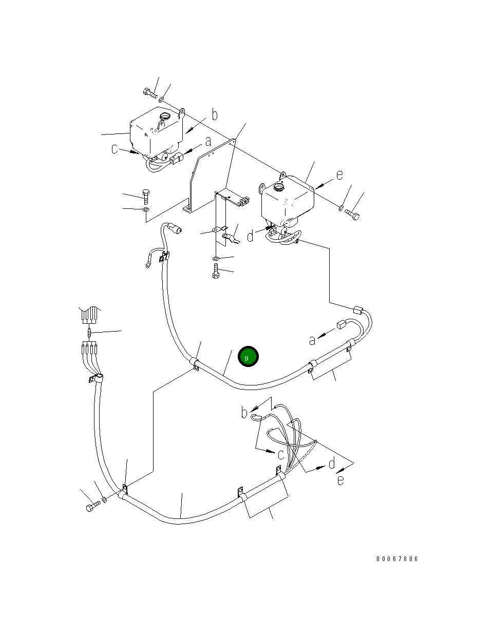 Жгут проводов 198-06-73580 Komatsu