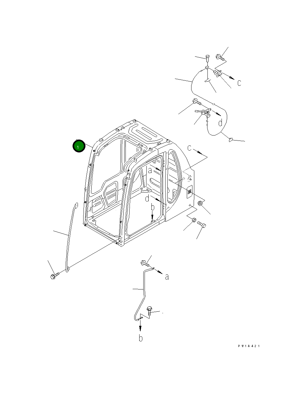 Кабина 21M-54-16610 Komatsu