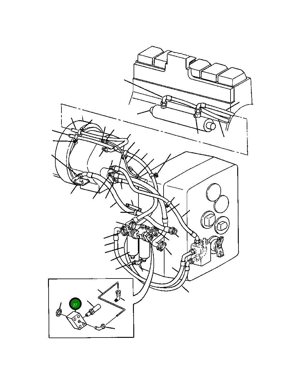 Блок, адаптер 1140 860 C1 Komatsu