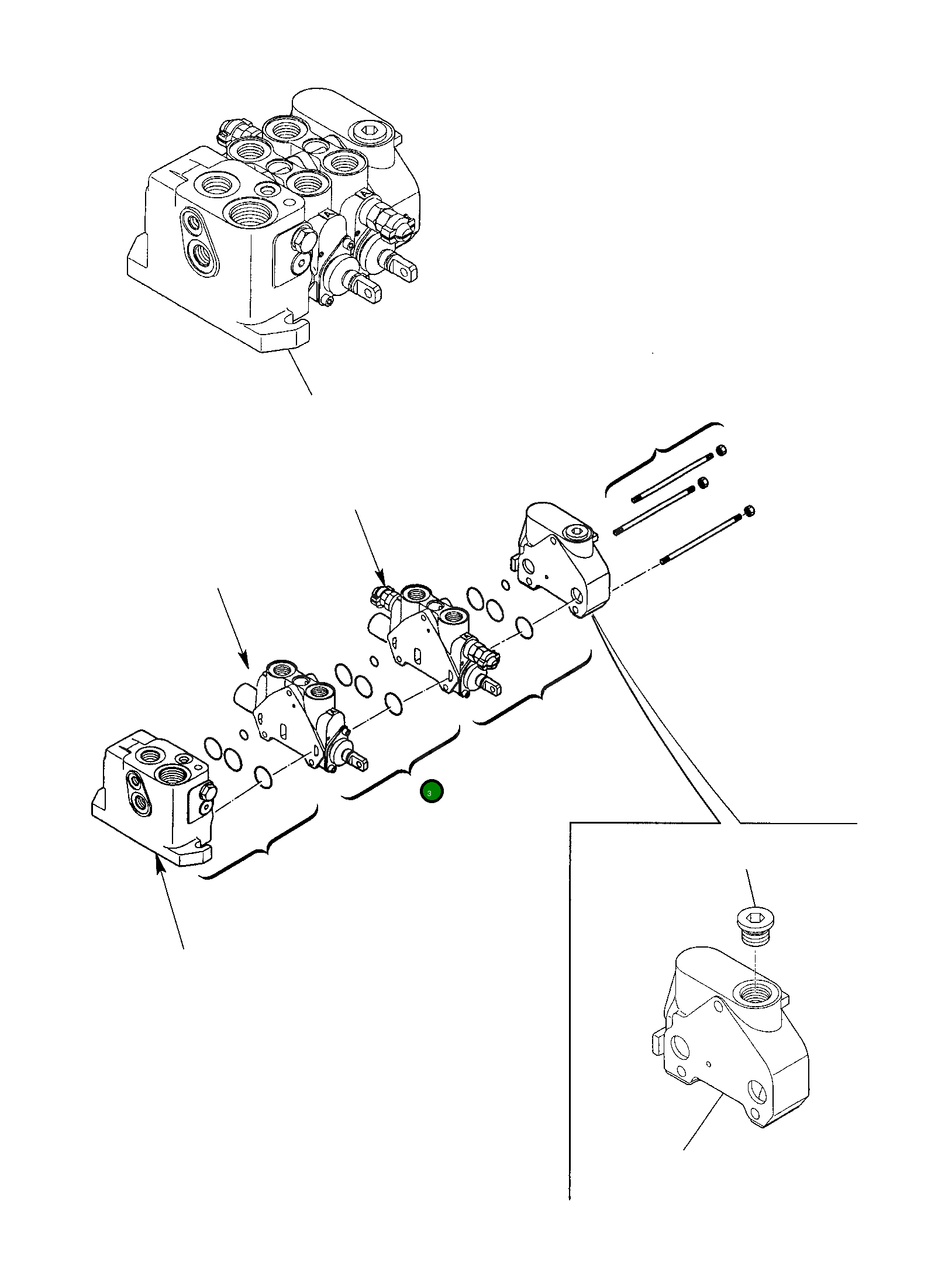 Блок подъёма ковша, в сборе 844200610 Komatsu