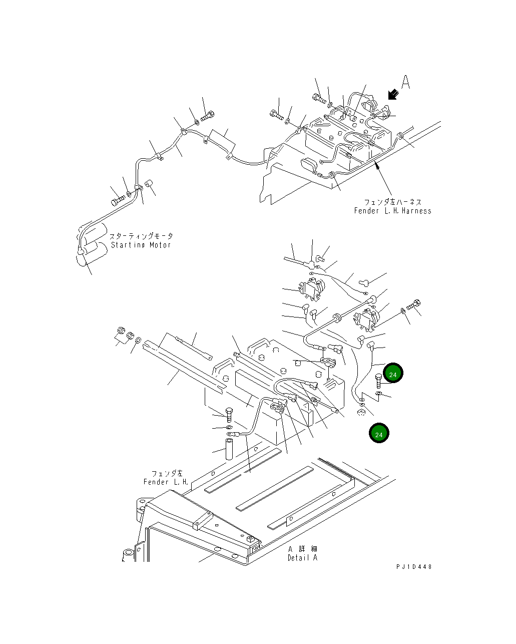 Кабель 208-06-51550 Komatsu