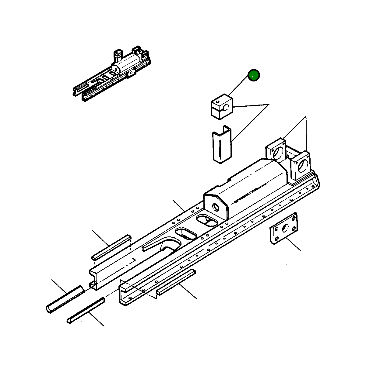 Блок верхнего ленивца 1233 532 H1 Komatsu