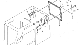 Стекло 23S-54-18920 Komatsu