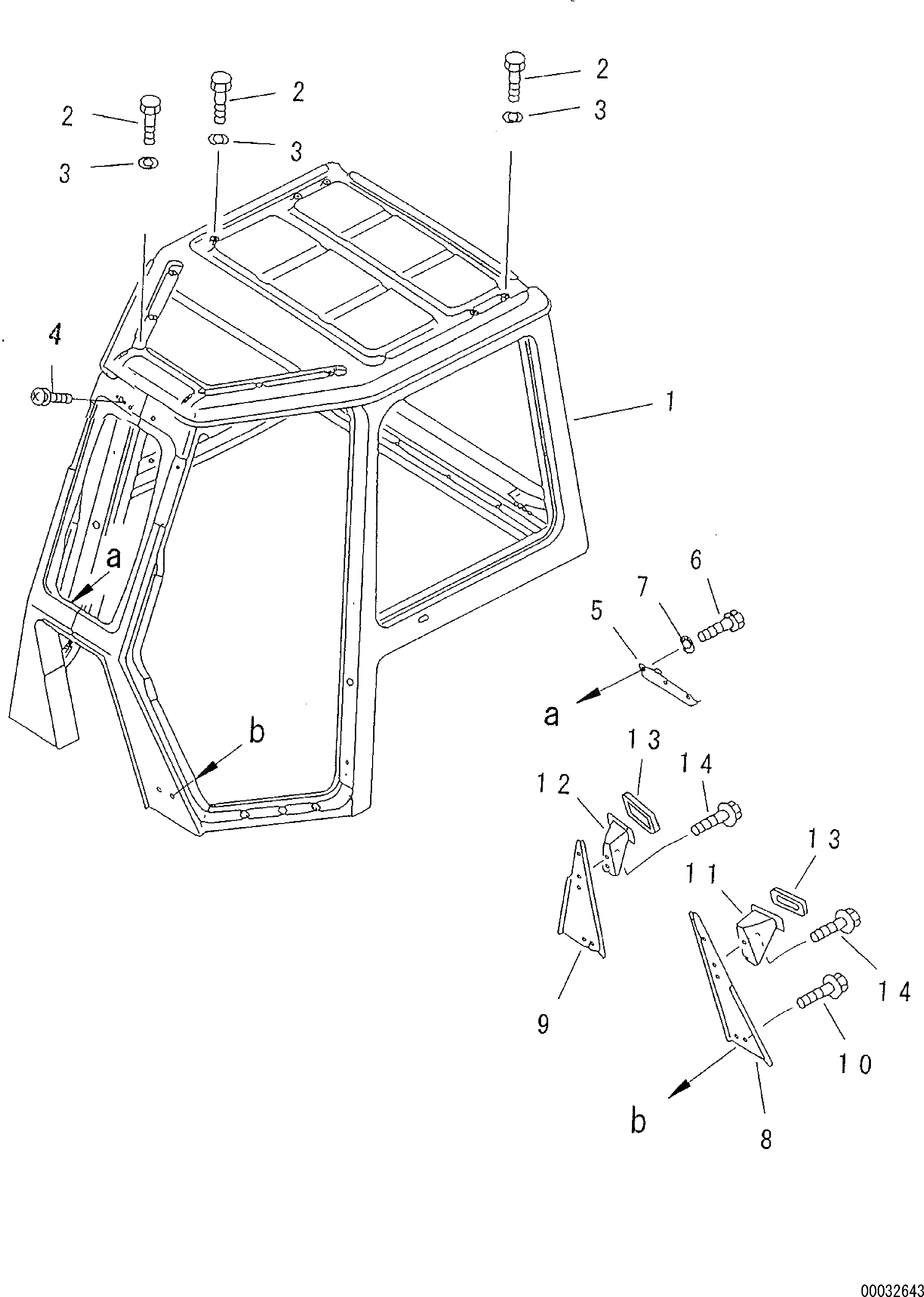 Кабина 14X-911-2510 Komatsu