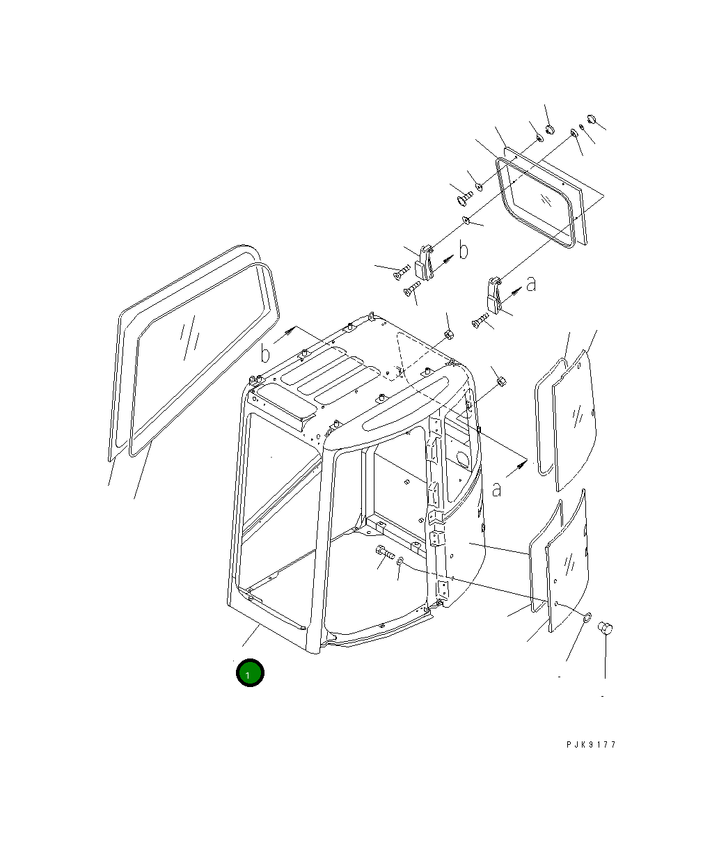 Кабина 22B-54-14210 Komatsu