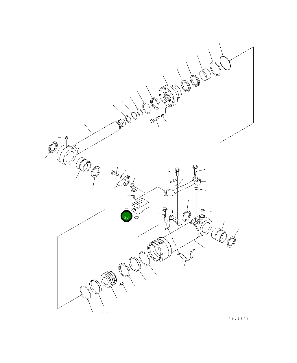 Блок, правый 707-86-11890 Komatsu