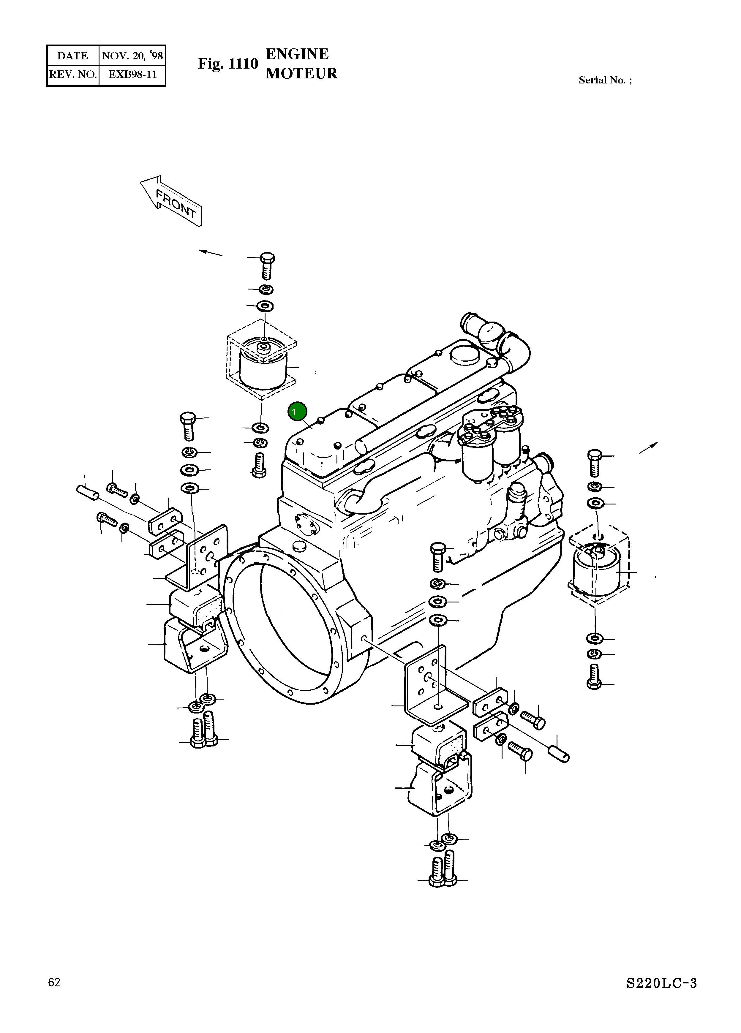 Двигатель 2201-9039 Komatsu