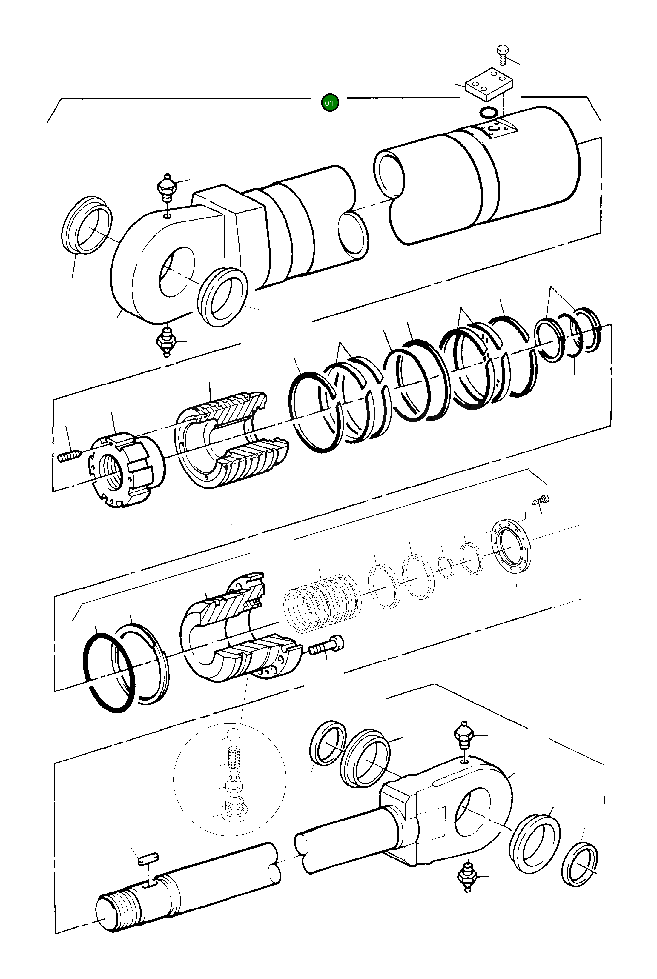 Гидроцилиндр 910 151 40 Komatsu