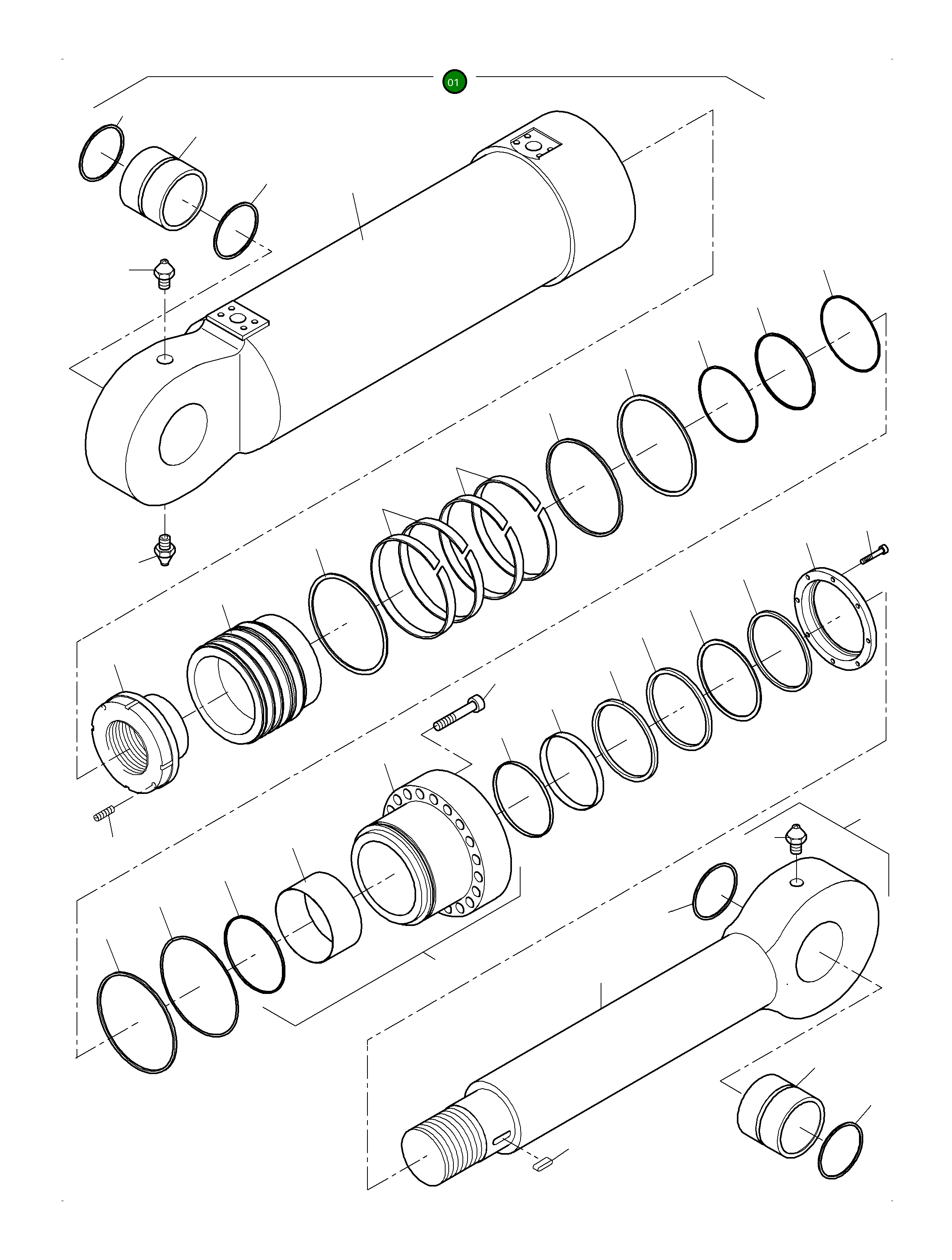 Гидроцилиндр 990 090 40 Komatsu