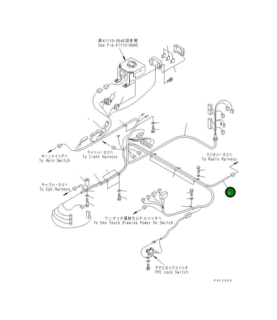 Жгут проводов 22U-06-12131 Komatsu
