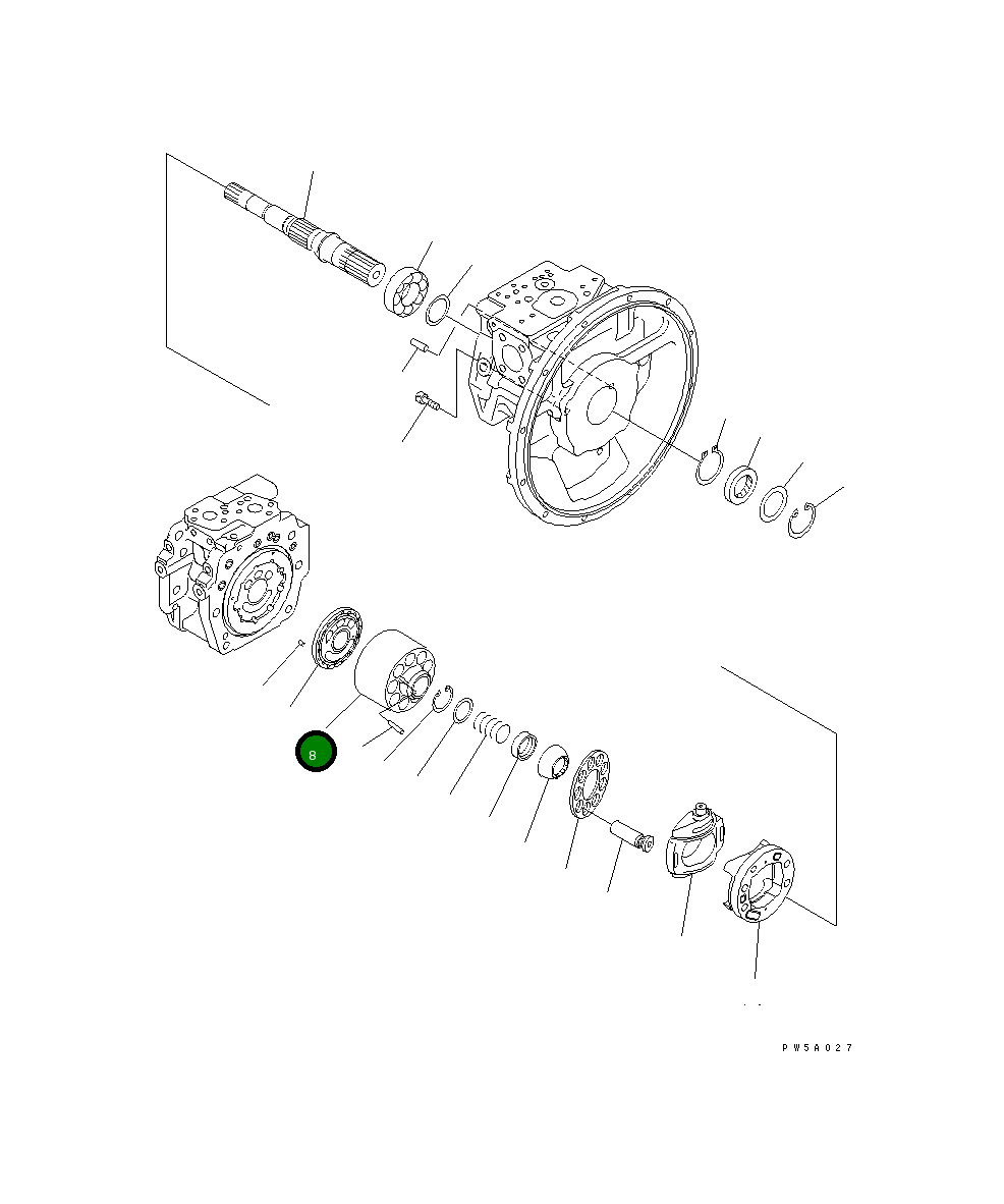 Блок в сборе, передний 708-2L-06870 Komatsu