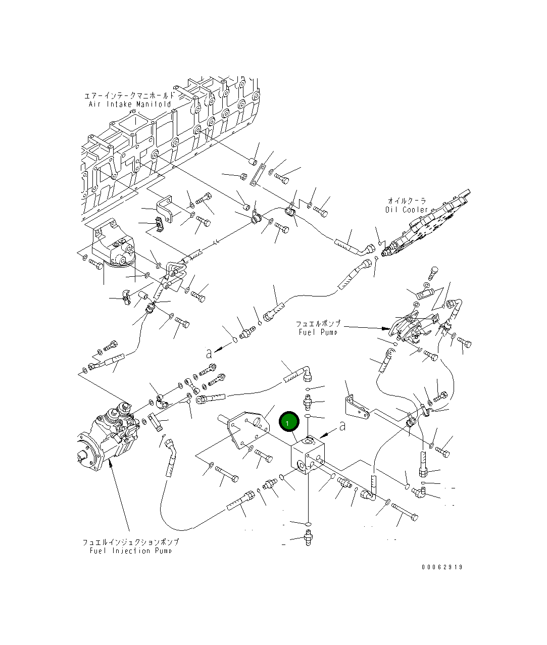 Блок в сборе, топливный 6219-71-6500 Komatsu