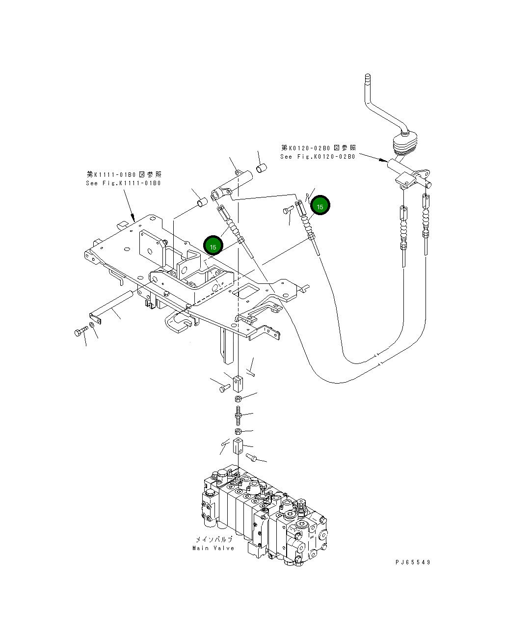 Кабель 22J-43-15251 Komatsu
