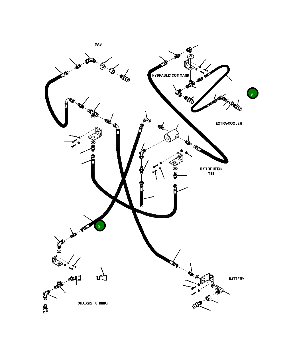 Гидравлический шланг 20Y-968-B570 Komatsu