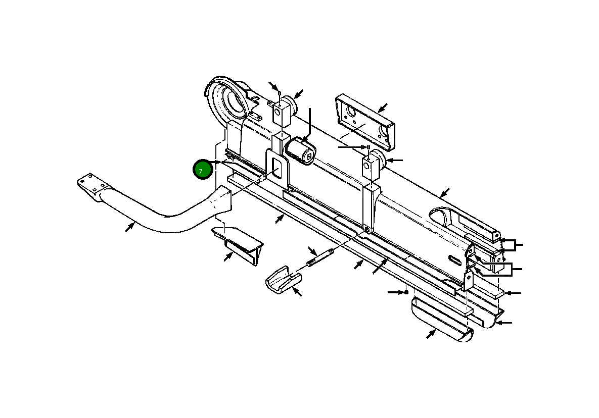 Задняя внутренняя направляющая 740 267 C1 Komatsu