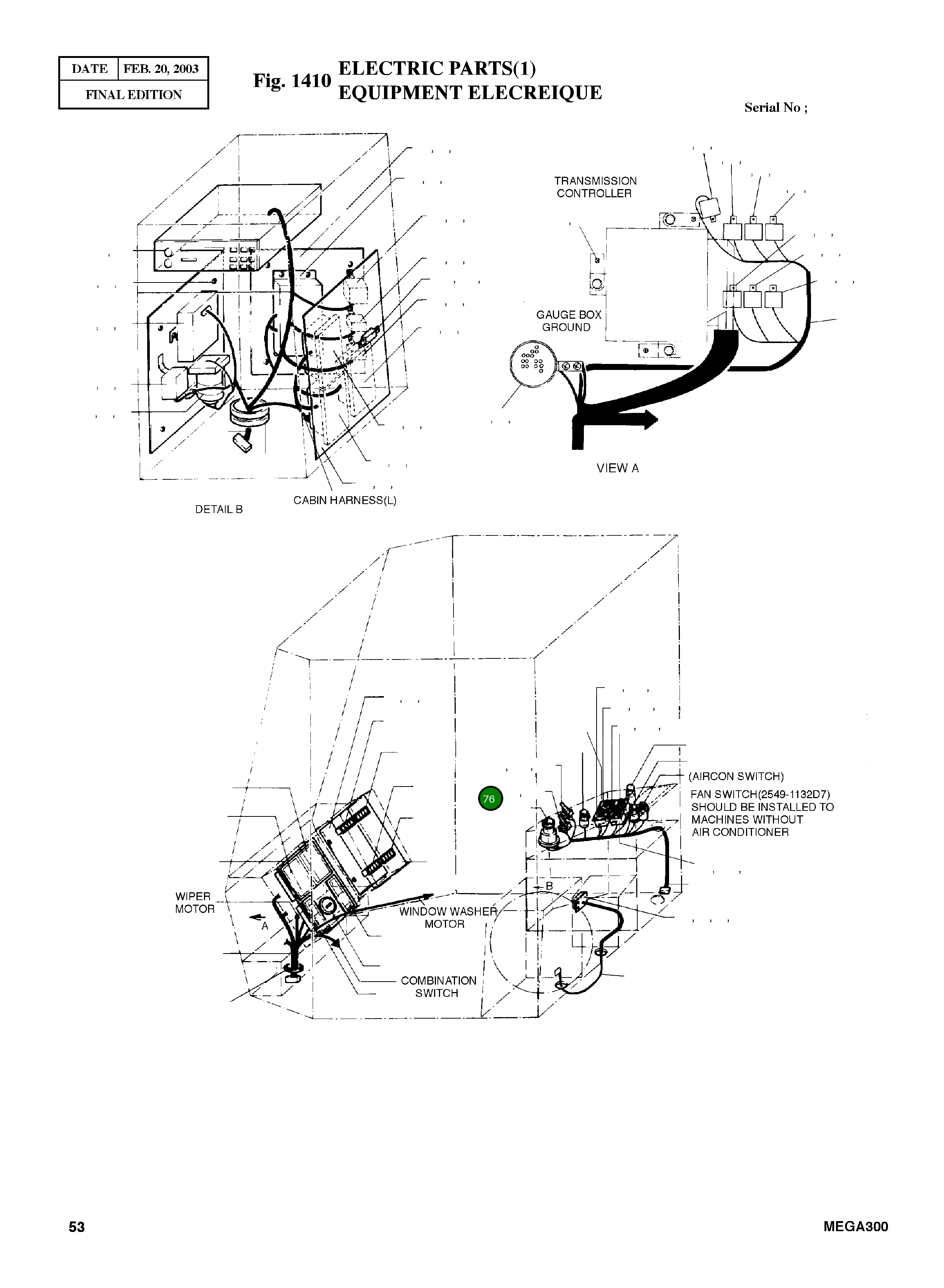 Выключатель 2549-9096 Komatsu