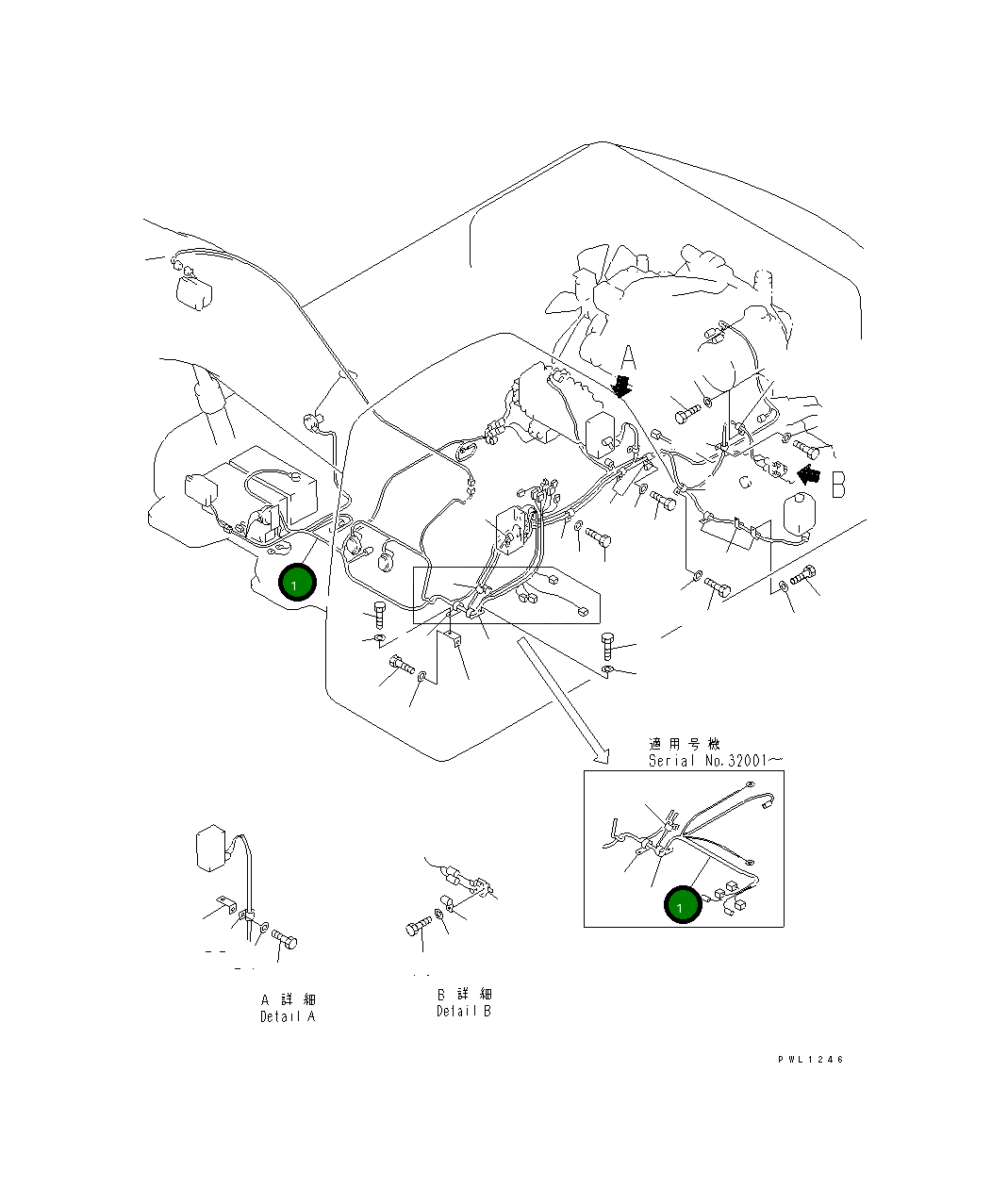 Жгут проводов 208-06-61631 Komatsu