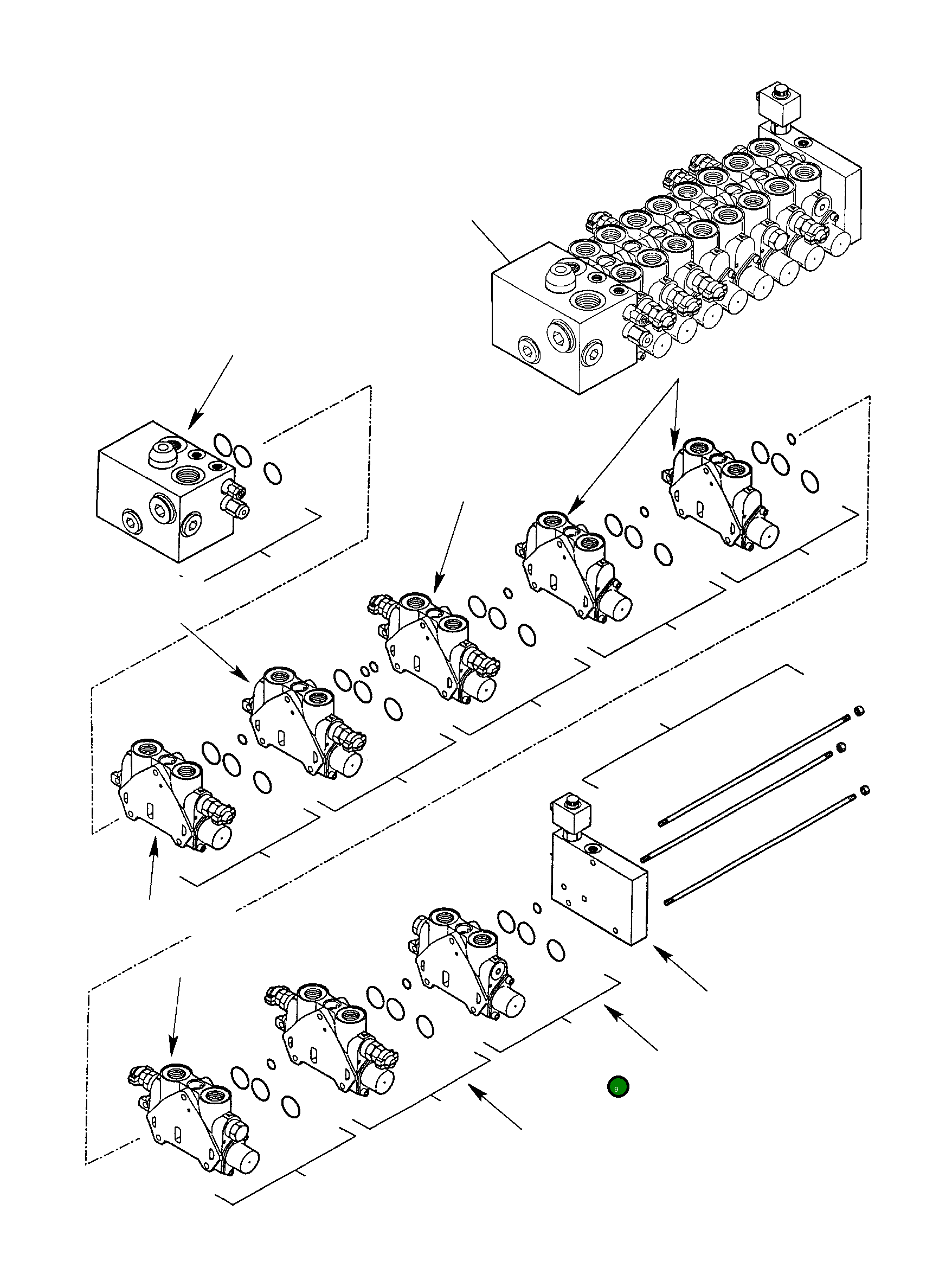 Блок управления рычагом приспособления, в сборе 844200455 Komatsu