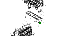 Блок цилиндра 6754-21-1011 Komatsu