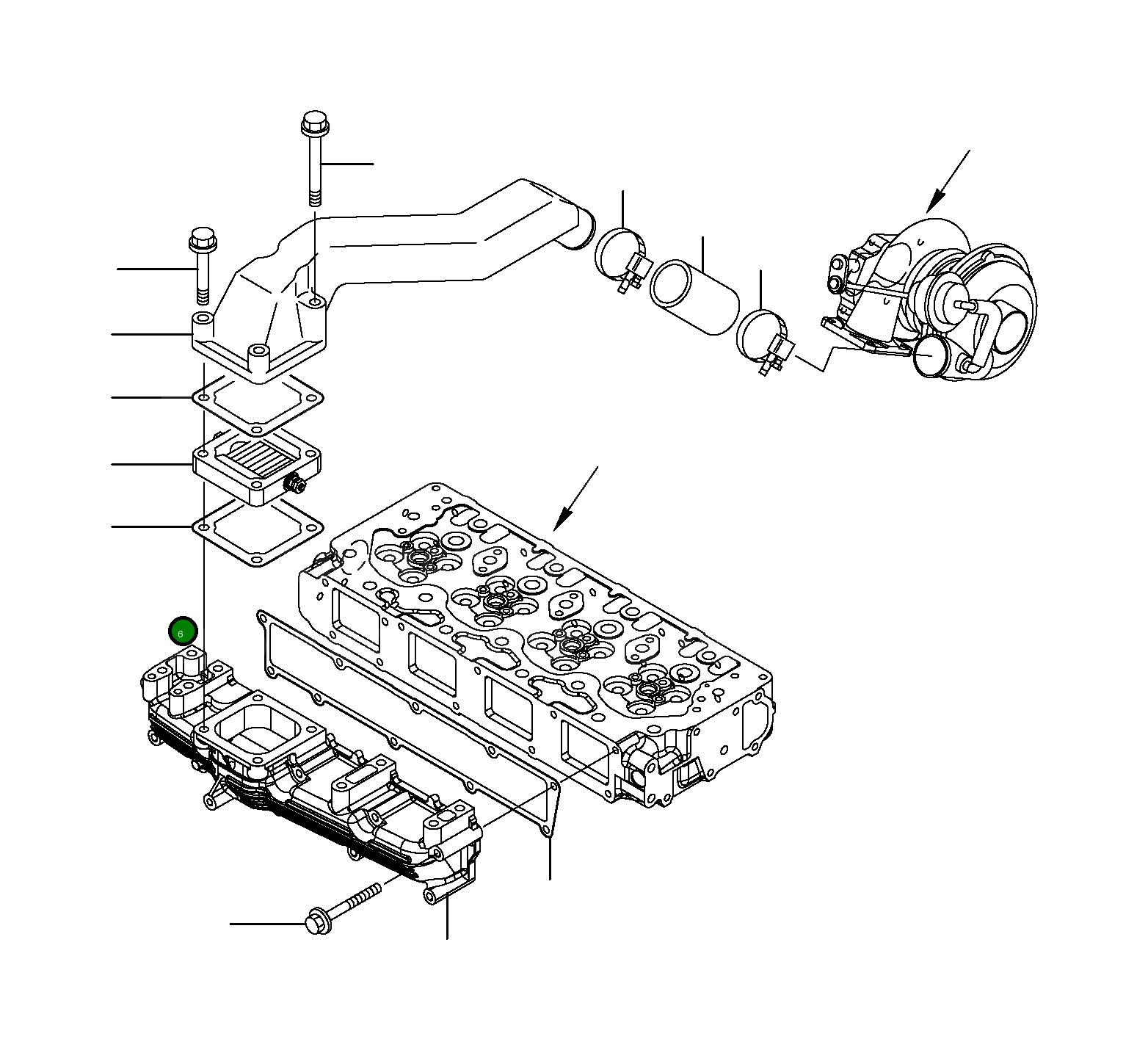 Изгиб YM123945-18360 Komatsu