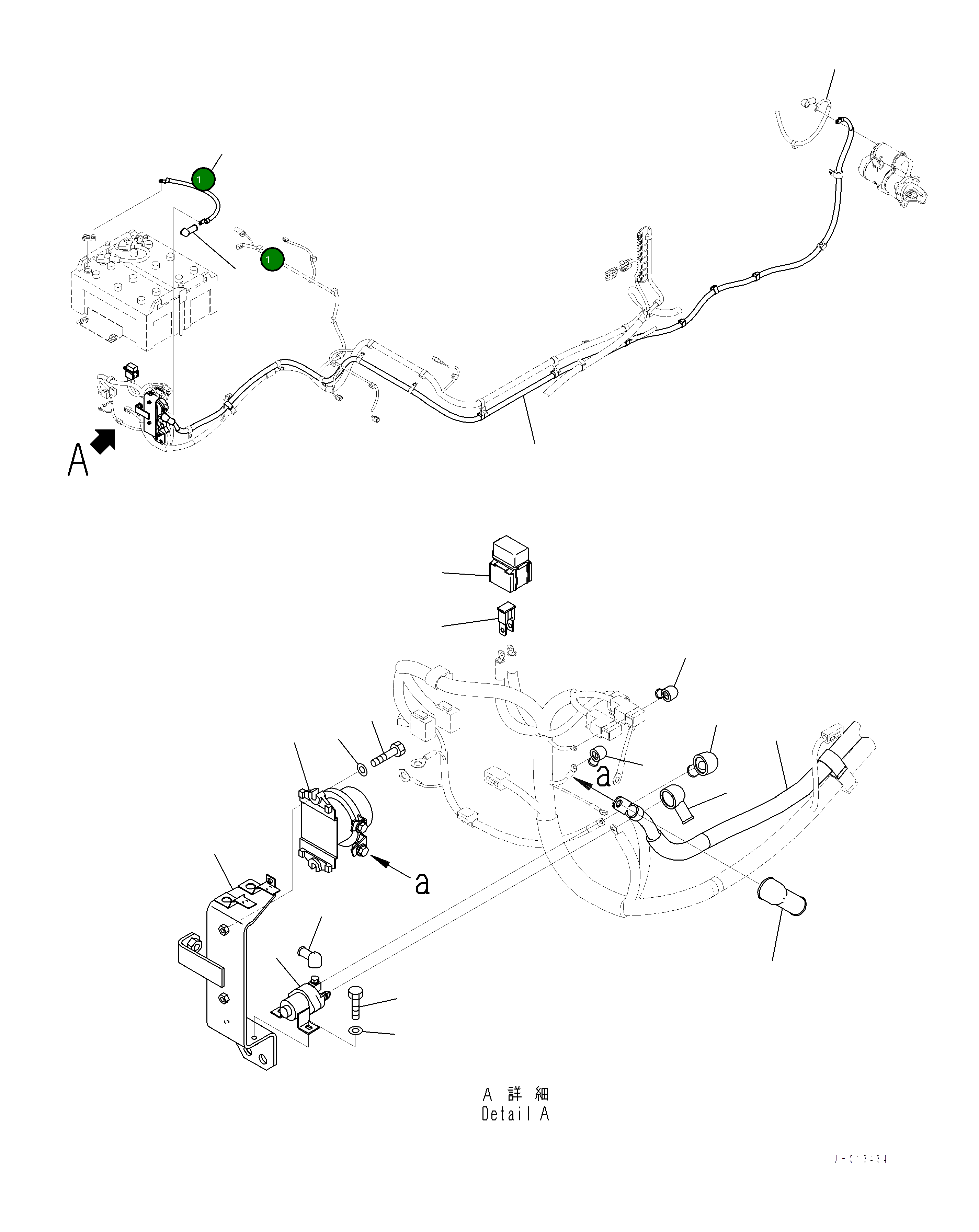 Кабель 2A7-06-11121 Komatsu