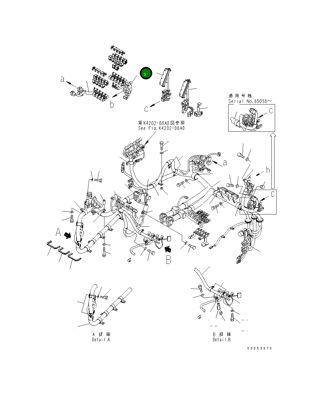 Жгут проводов 423-06-45132 Komatsu