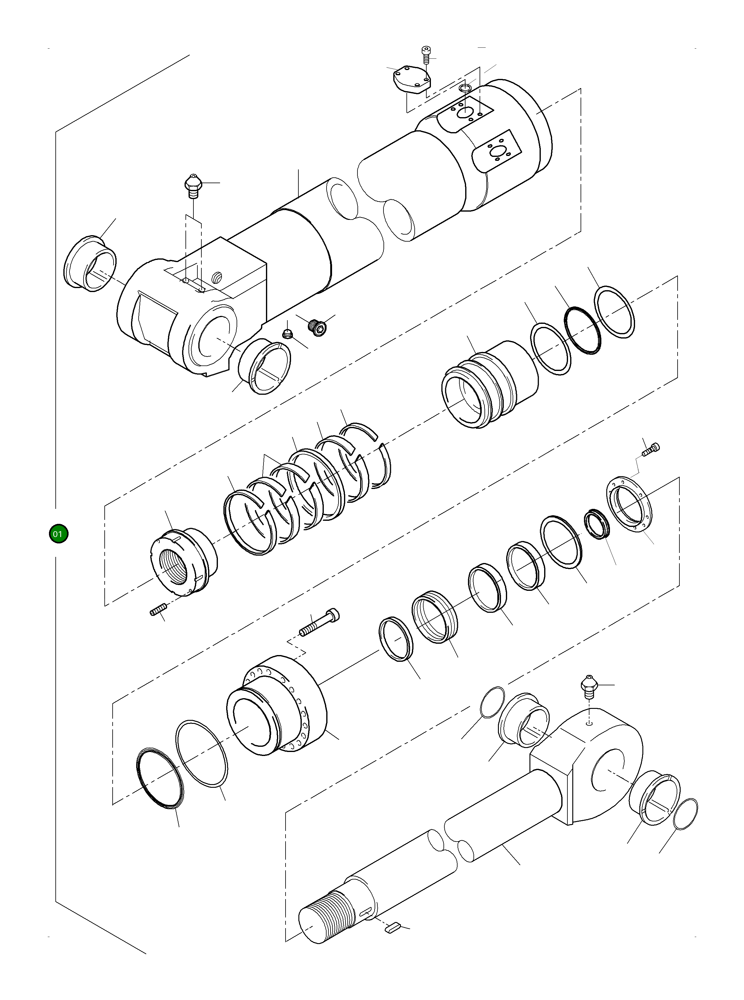 Гидроцилиндр 989 930 40 Komatsu