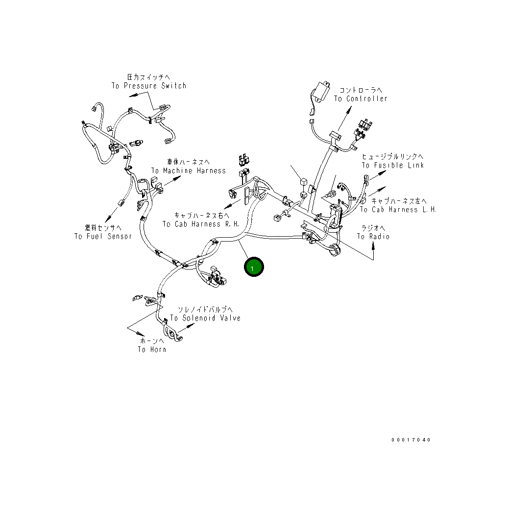 Жгут проводов 21W-06-44186 Komatsu