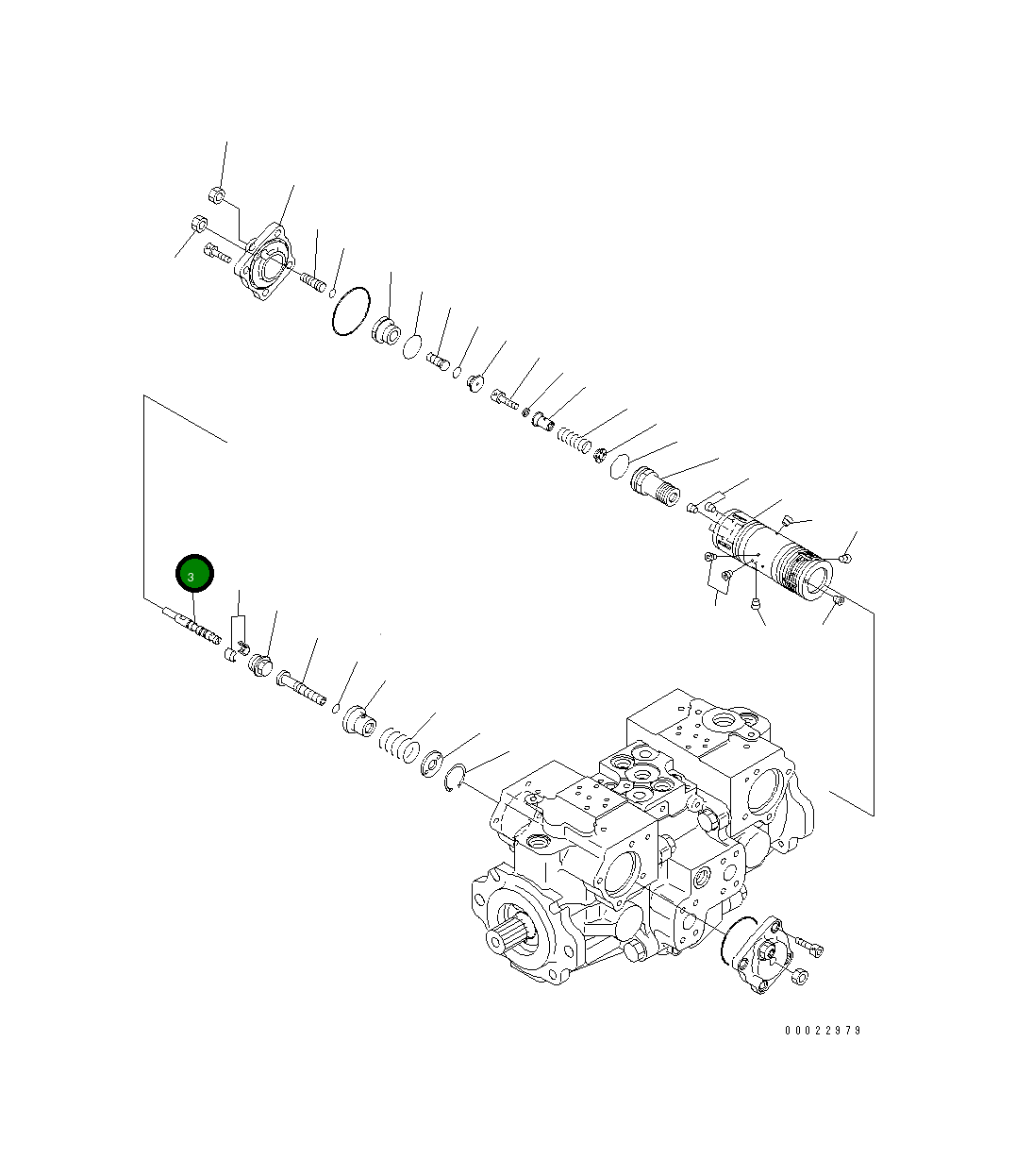 Золотник 720-2M-14540 Komatsu