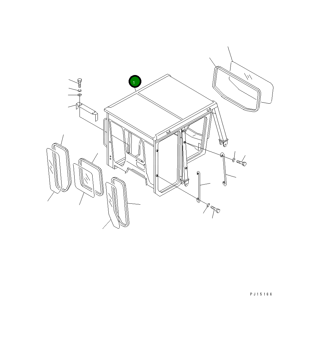 Кабина 154-979-5210 Komatsu
