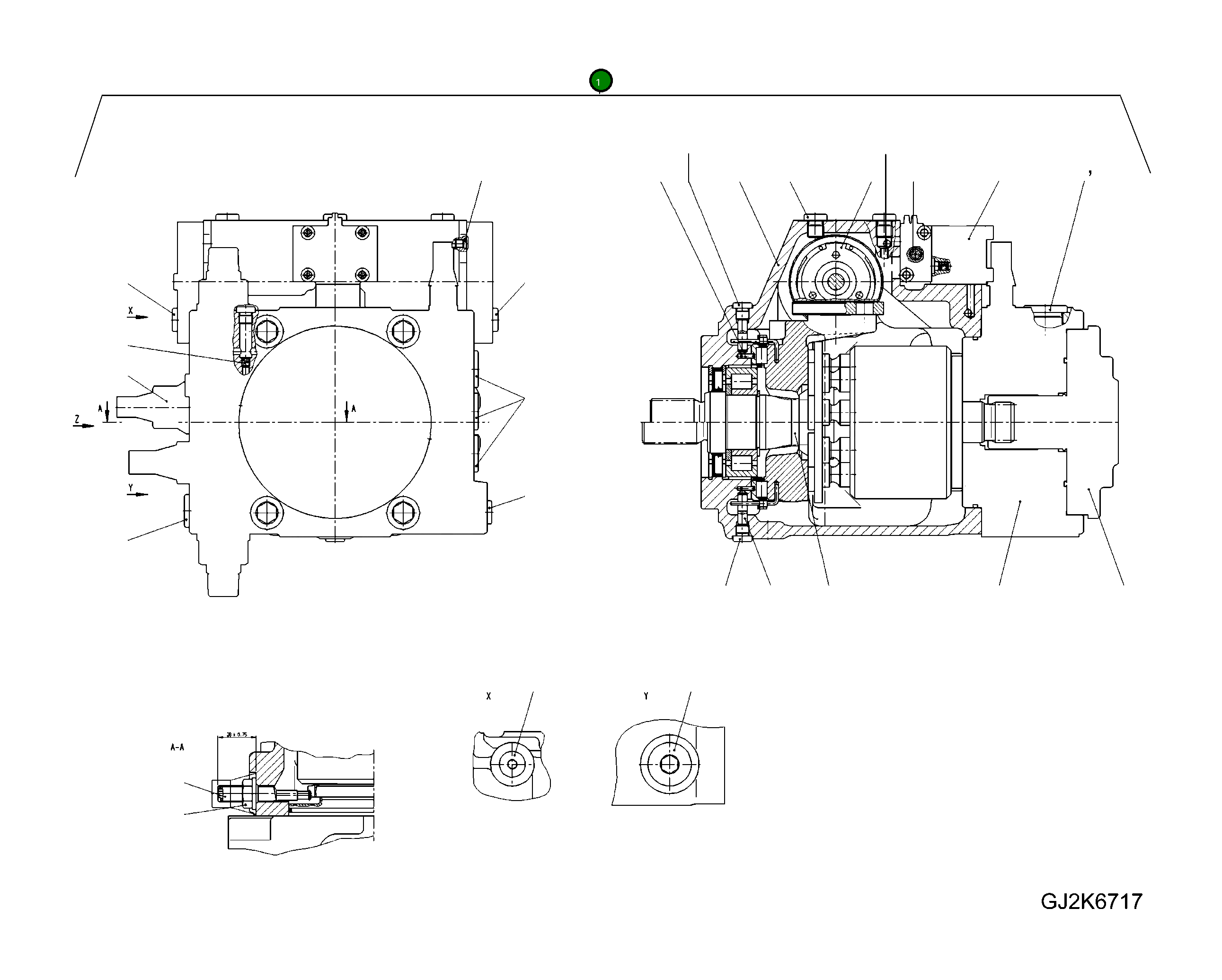 Гидравлический насос 42U-17-31030 Komatsu