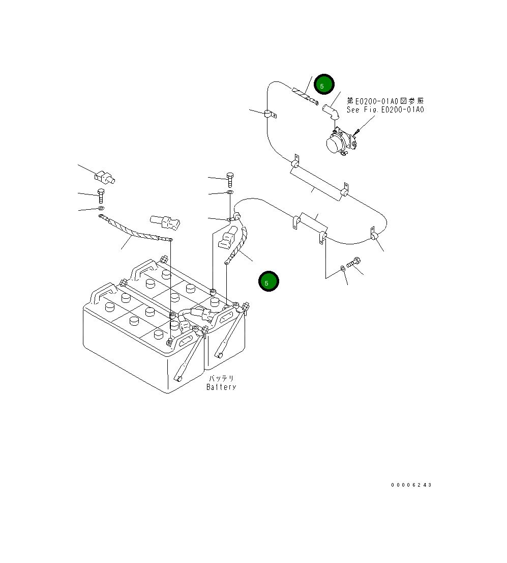 Кабель 08028-CE250 Komatsu
