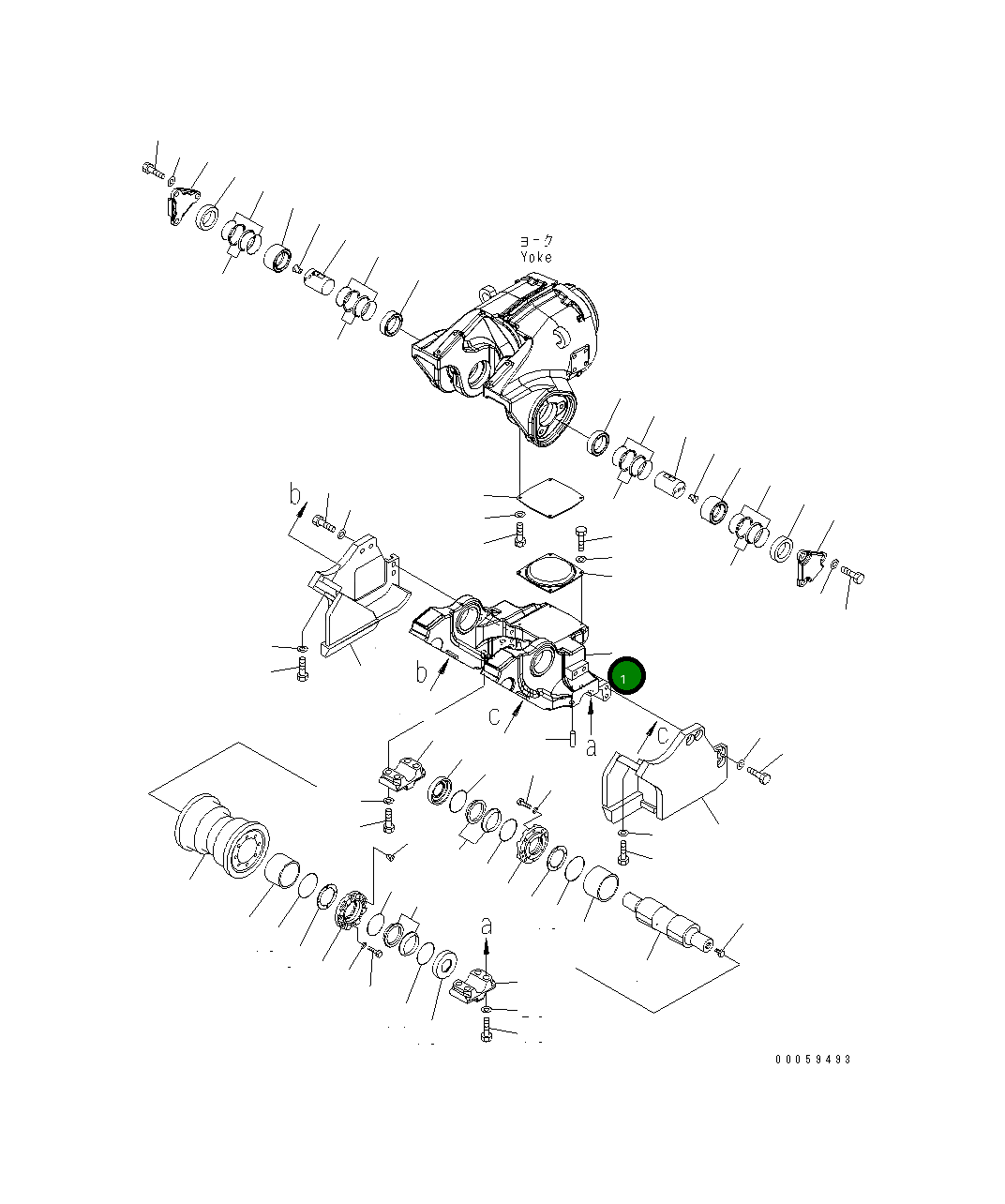 Балансирная тележка 198-30-68740 Komatsu