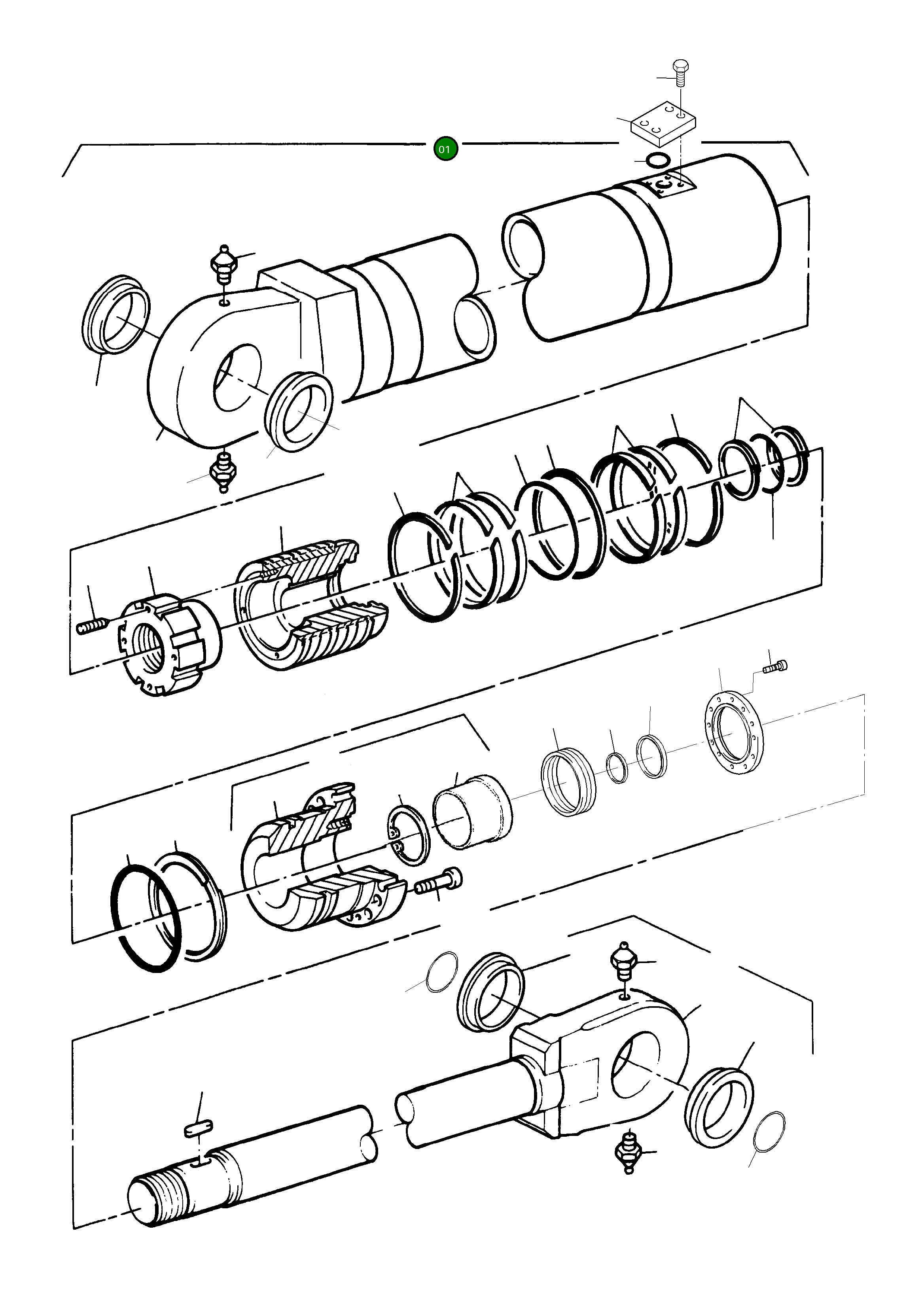 Гидроцилиндр 917 885 40 Komatsu