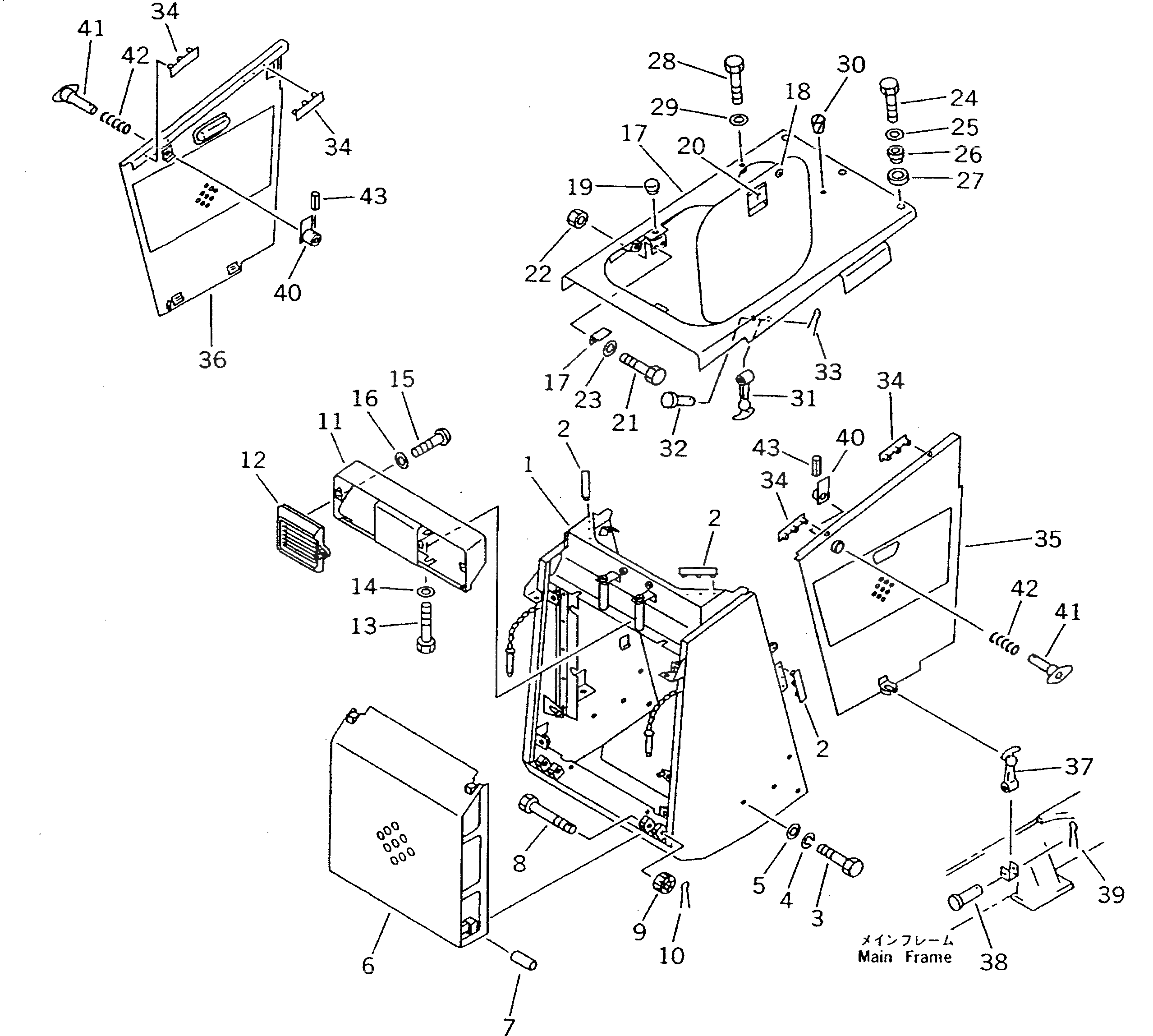 Капот 104-Y16-4140 Komatsu