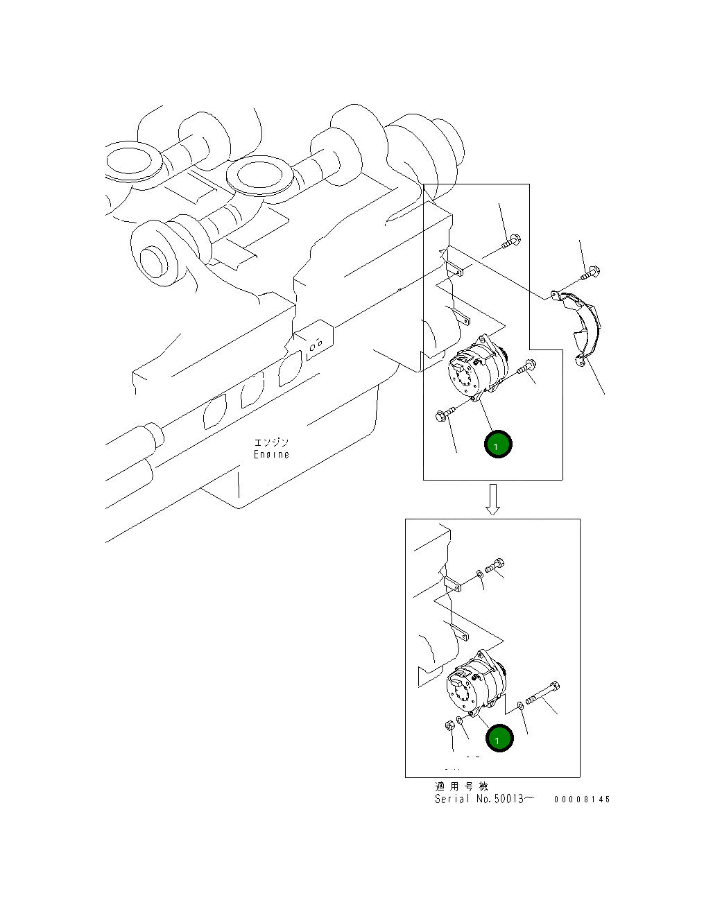 Генератор 42C-01-12100 Komatsu