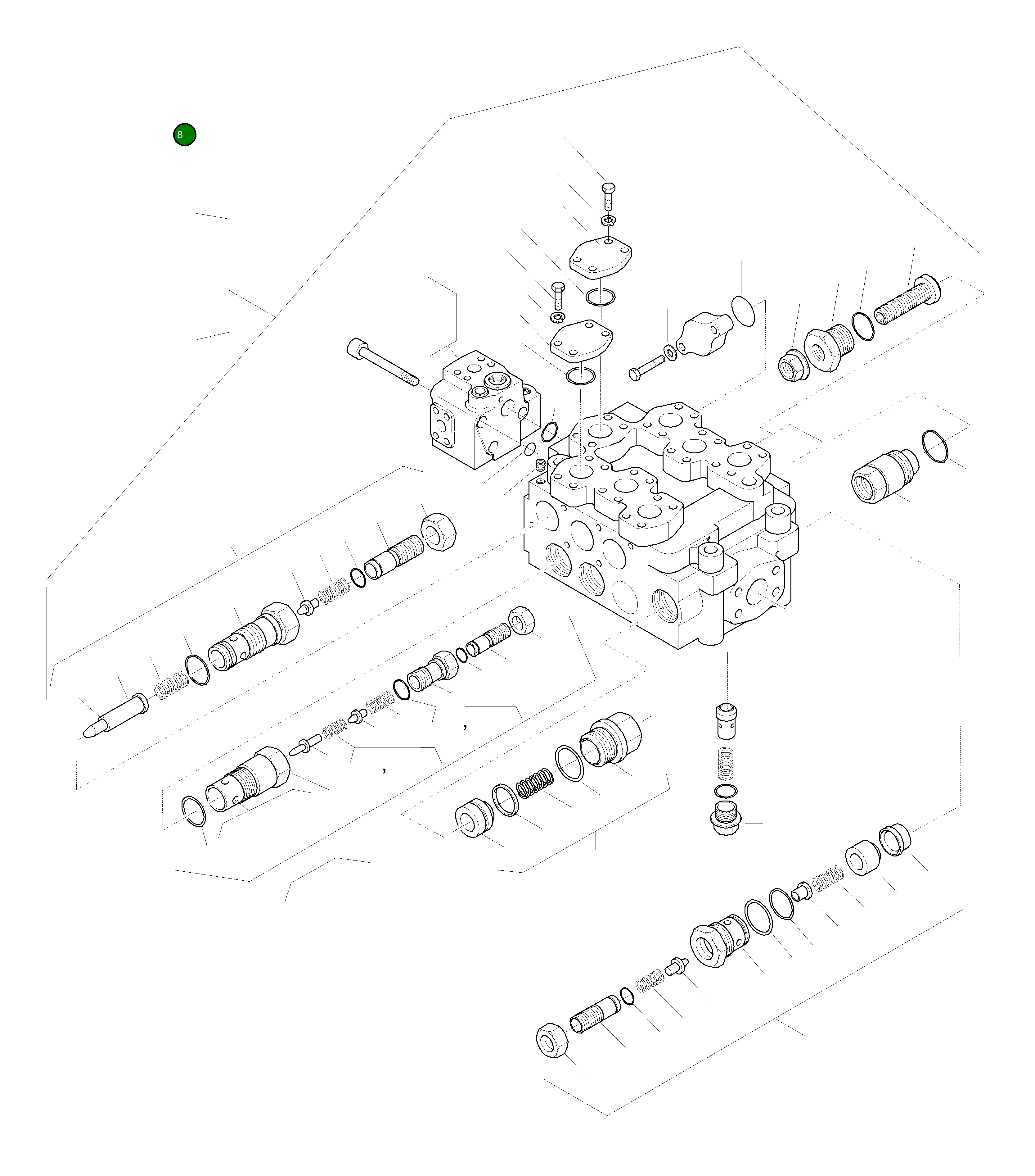 Глухая крышка 709-90-HP135 Komatsu