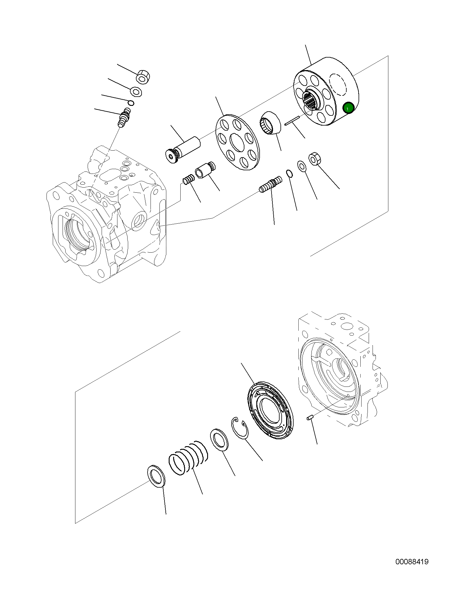 Блок цилиндров 708-1U-13110 Komatsu